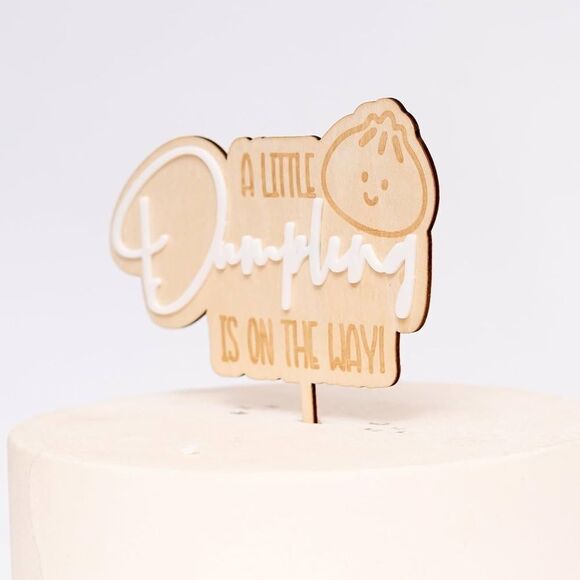 Baby Shower Dumpling Decorations - Banner and Cake Topper - Picture 4 of 5